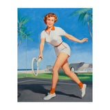 Pinup Girl On The Tennis Course (Print Only) thumbnail