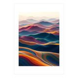 Colorful Abstract Mountain Dunes Art Print (Print Only) thumbnail