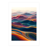 Colorful Abstract Mountain Dunes Art Print (Print Only)