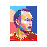 Iniesta pop art portrait (Print Only) thumbnail