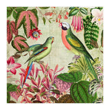 Exotic Lush Rainforest With Colorful Parrots And Flowers (Print Only) thumbnail