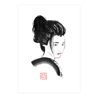 Geisha Face Red Lips (Print Only)