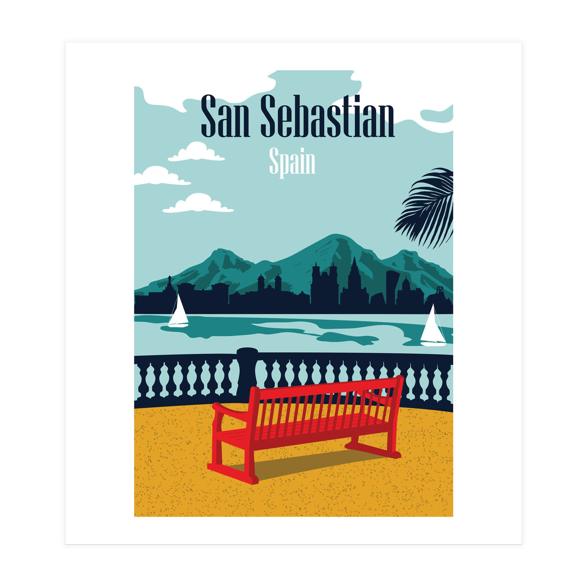 San Sebastian Beach, Spain (Print Only)