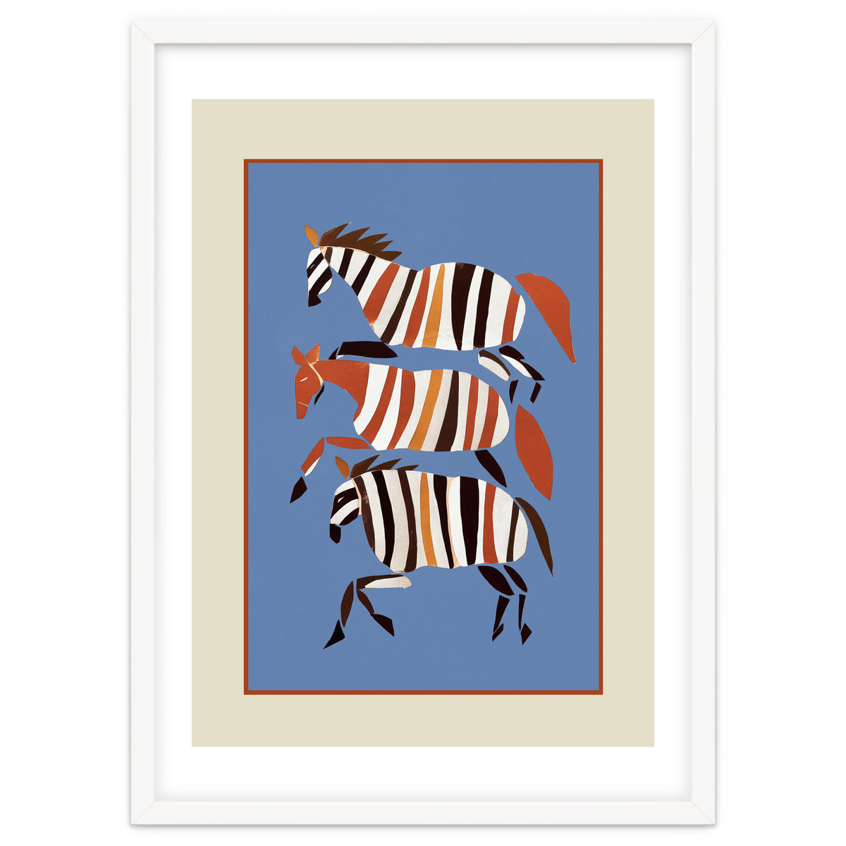 Striped Running Horses