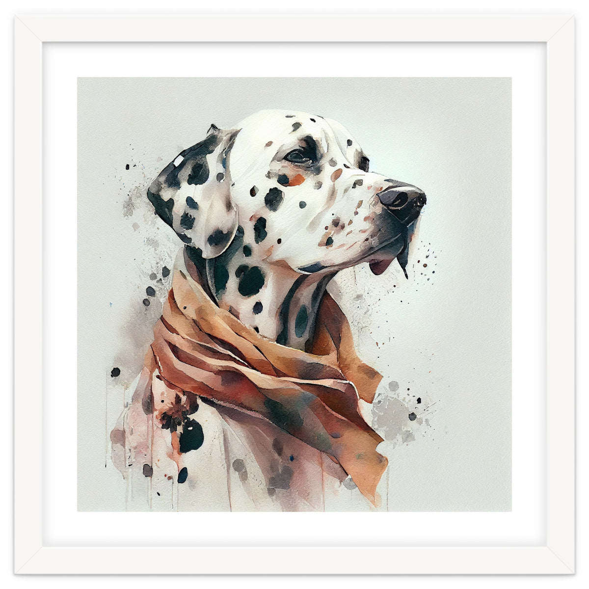 Watercolor Dalmatian Dog