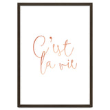 C'est la vie Rose Gold | Motivational Typography Quote Positivity | Handwritten Good Vibes Celebrate thumbnail