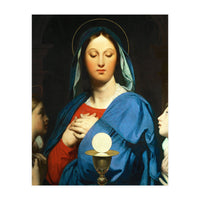 Jean Auguste Dominique Ingres / 'The Virgin Mary Prays to the Host', 1866. (Print Only)