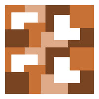 Brown Abstract Square Tiles (Print Only)