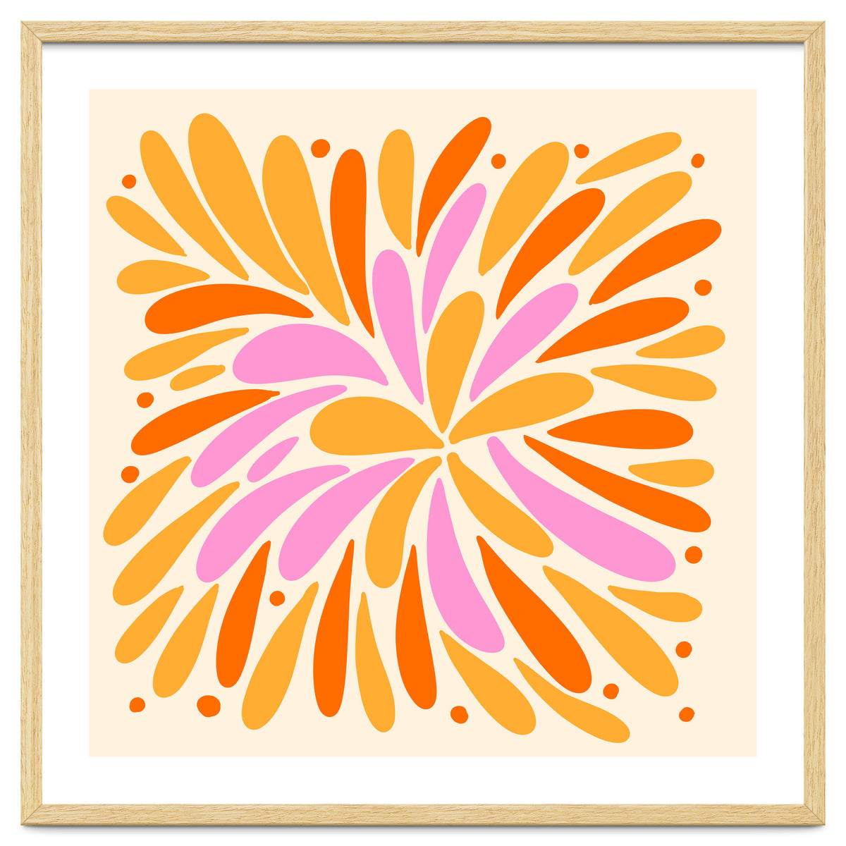 Floral Burst - pink, yellow and orange