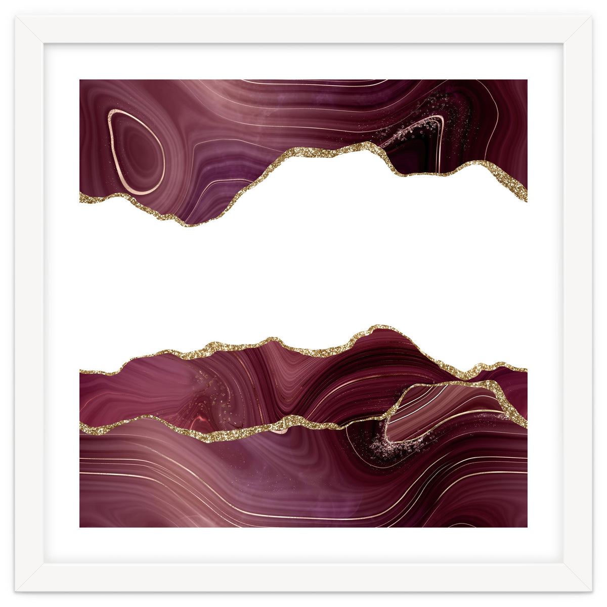 Burgundy & Gold Glitter Agate Texture 07