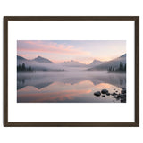 Misty Morning Reflection: Serene Alpine Lake thumbnail