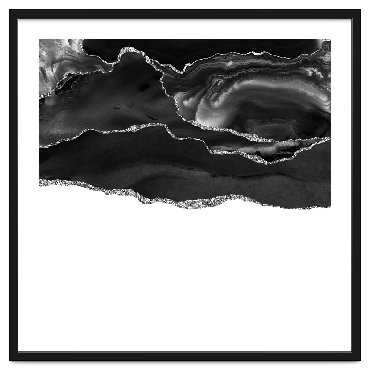 Black & Silver Agate Texture 05