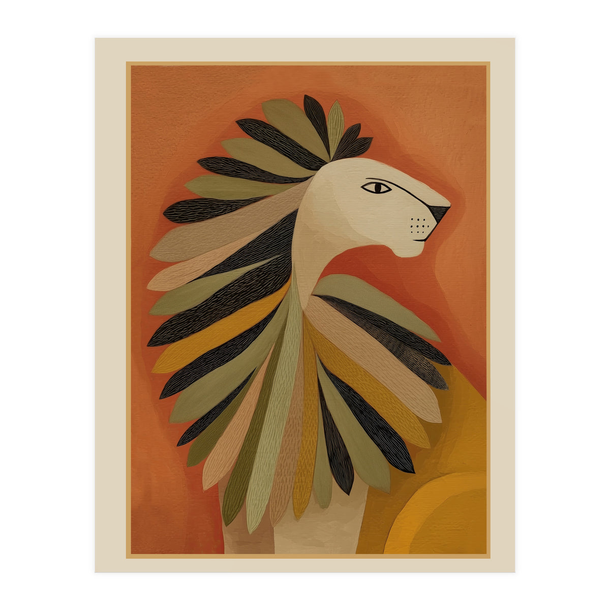 Leaf Mane Lion II (Print Only)