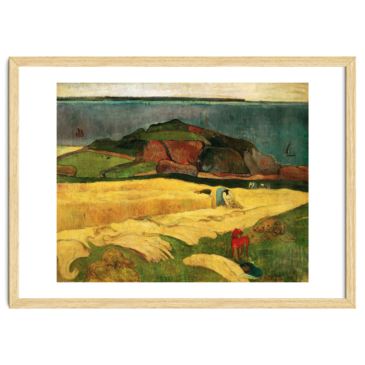 Paul Gauguin / 'Seaside Harvest', 1890, Oil on canvas, 92 × 73 cm.