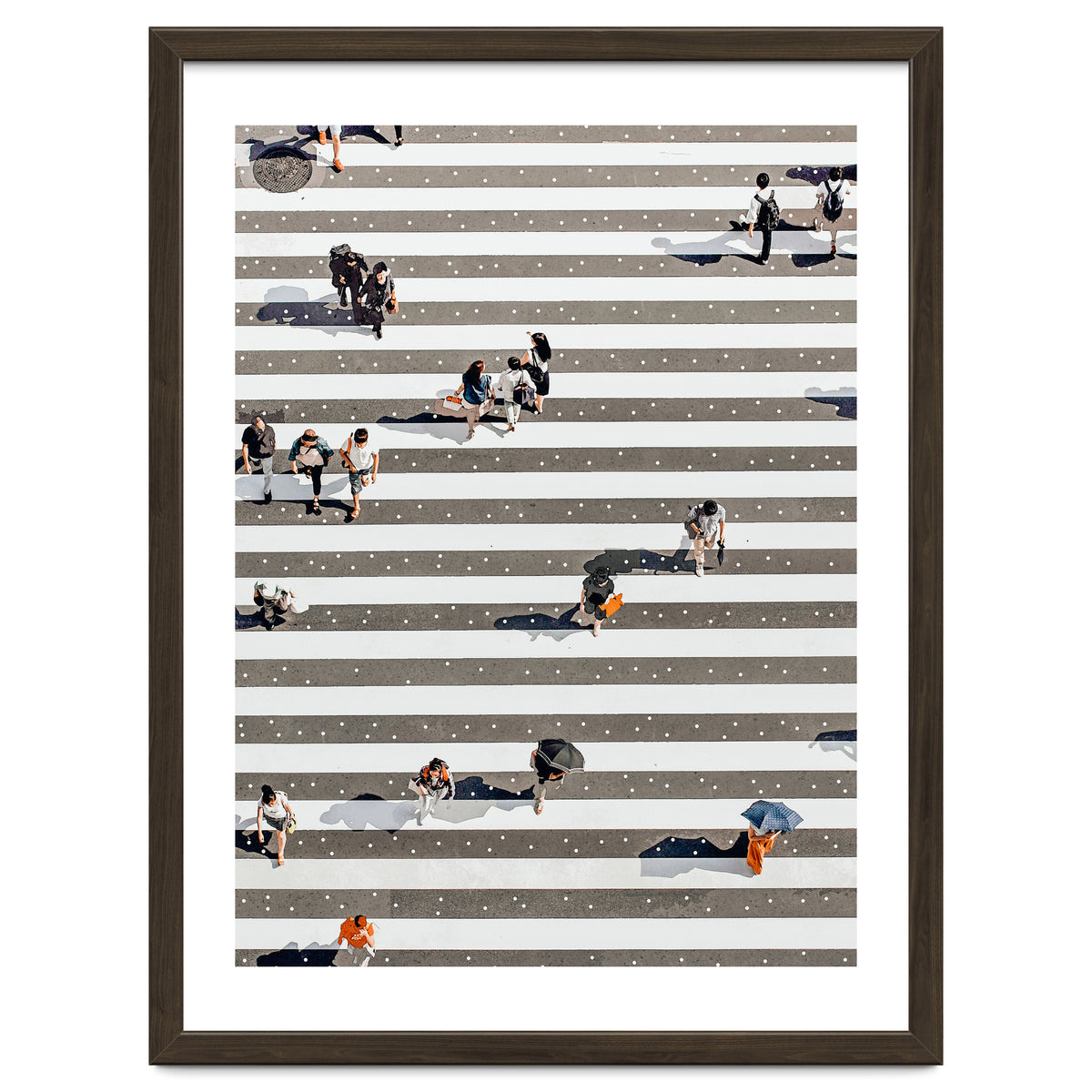 Rain Crossing | Polka Dots Zebra Crossing On The Street | Rain Eclectic Modern Graphic Design