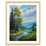 Serene Mountain River Landscape Oil Painting thumbnail