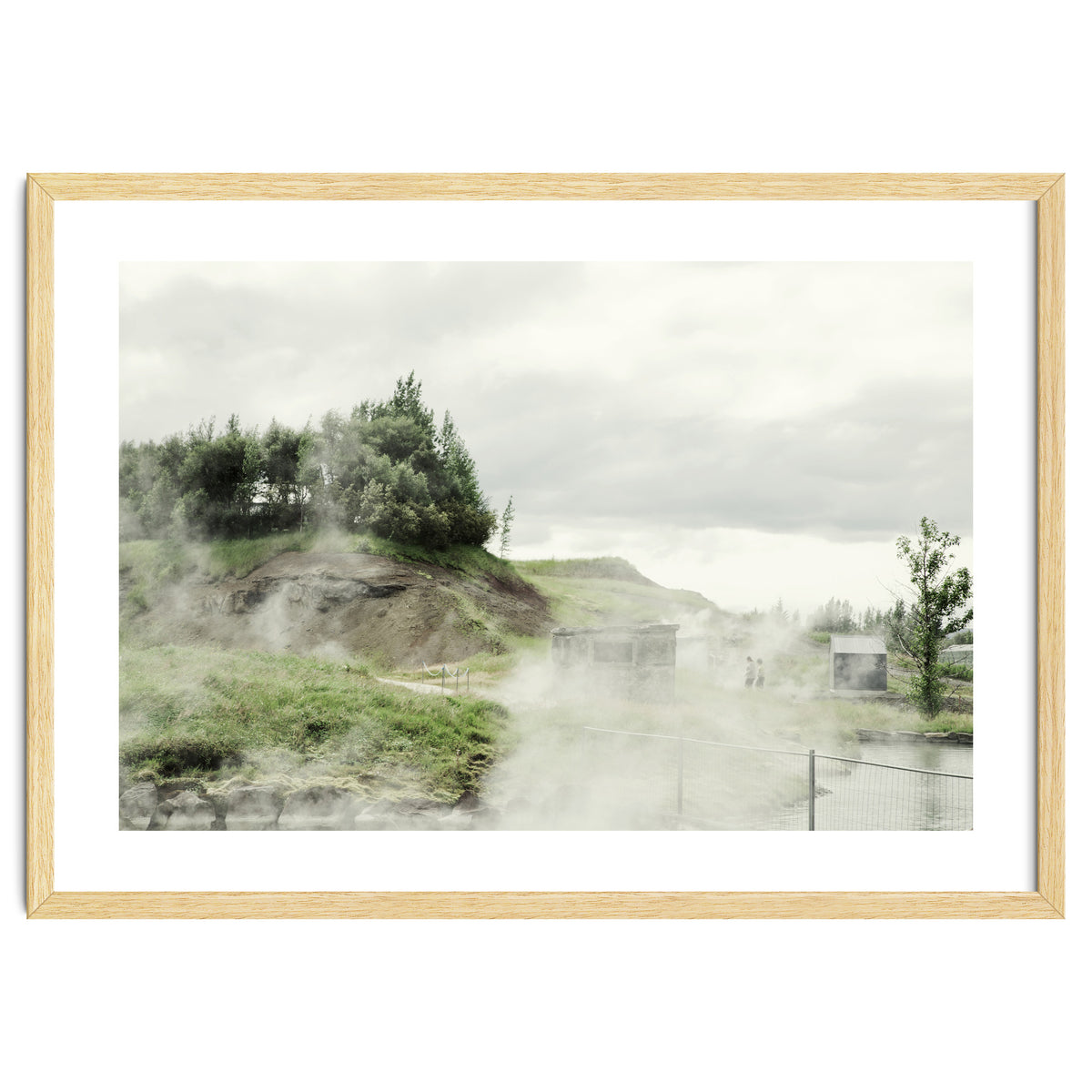 A natural hot spring landscape where steam rises - Iceland