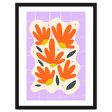 Modern Grid Floral Violet thumbnail