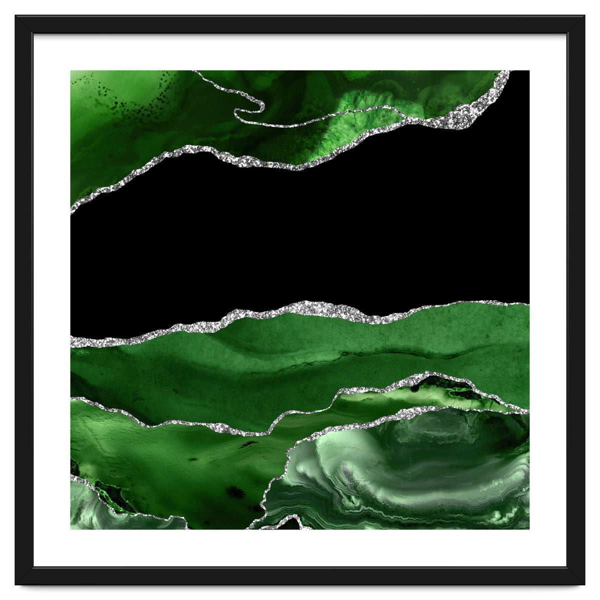Green & Silver Agate Texture 02