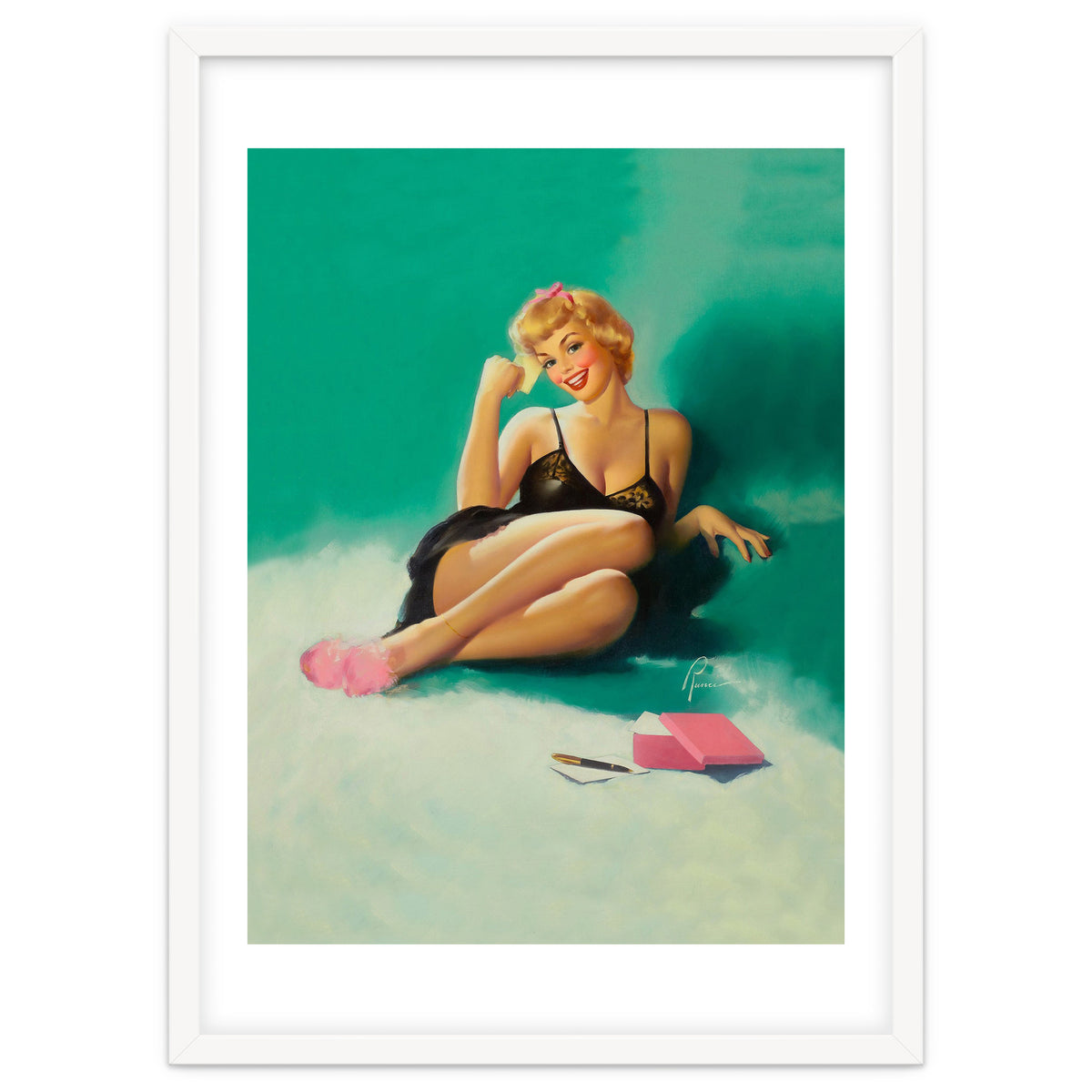 Sexy Pinup Girl With Phone Number For You