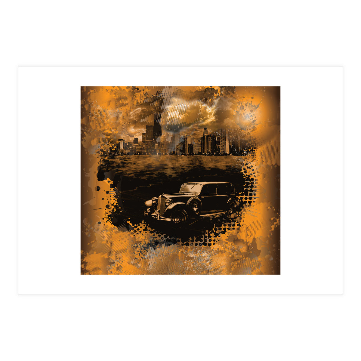 Chicago Waterfront Monochrome (Print Only)