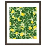Lemonade Garden, Green Fresh Lemon Botanical Illustration, Vibrant Summer Tropical Fruit Nature thumbnail