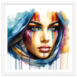Vivid Warrior Spirit Watercolor Portrait thumbnail