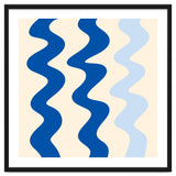 Squiggly Lines - blue and cream thumbnail