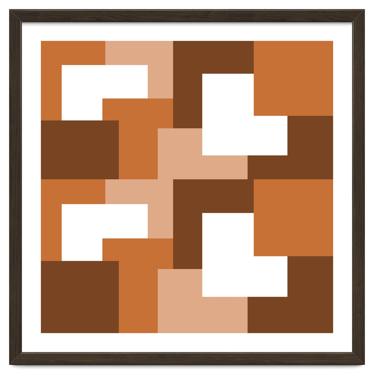 Brown Abstract Square Tiles