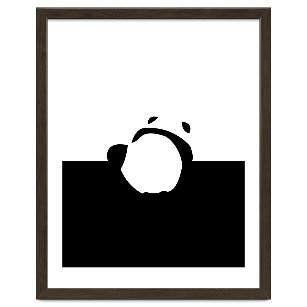 Find Your Feet, Panda Abstract Monochromatic Black & White, Wildlife Animals Cute Eclectic Bohemian Pets