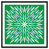 Petal Burst - green, blue, beige thumbnail