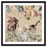 Vintage Exotic Monkeys In African Jungle Landscape thumbnail