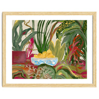 Tropical Table of Lemons still life expressionism oil