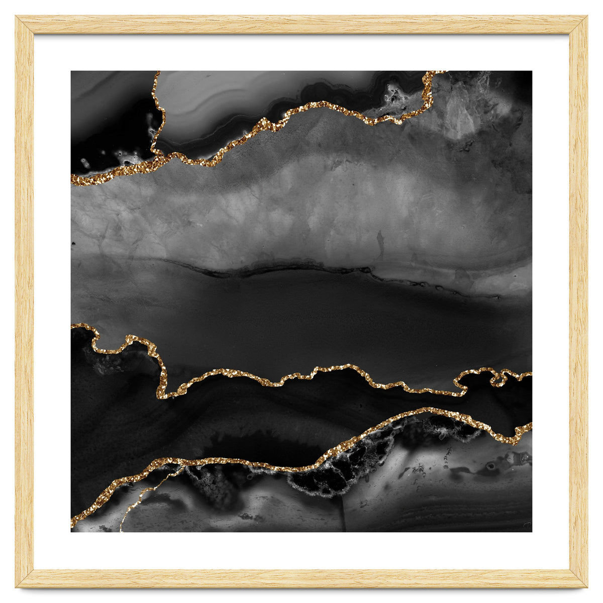 Black & Gold Agate Texture 02