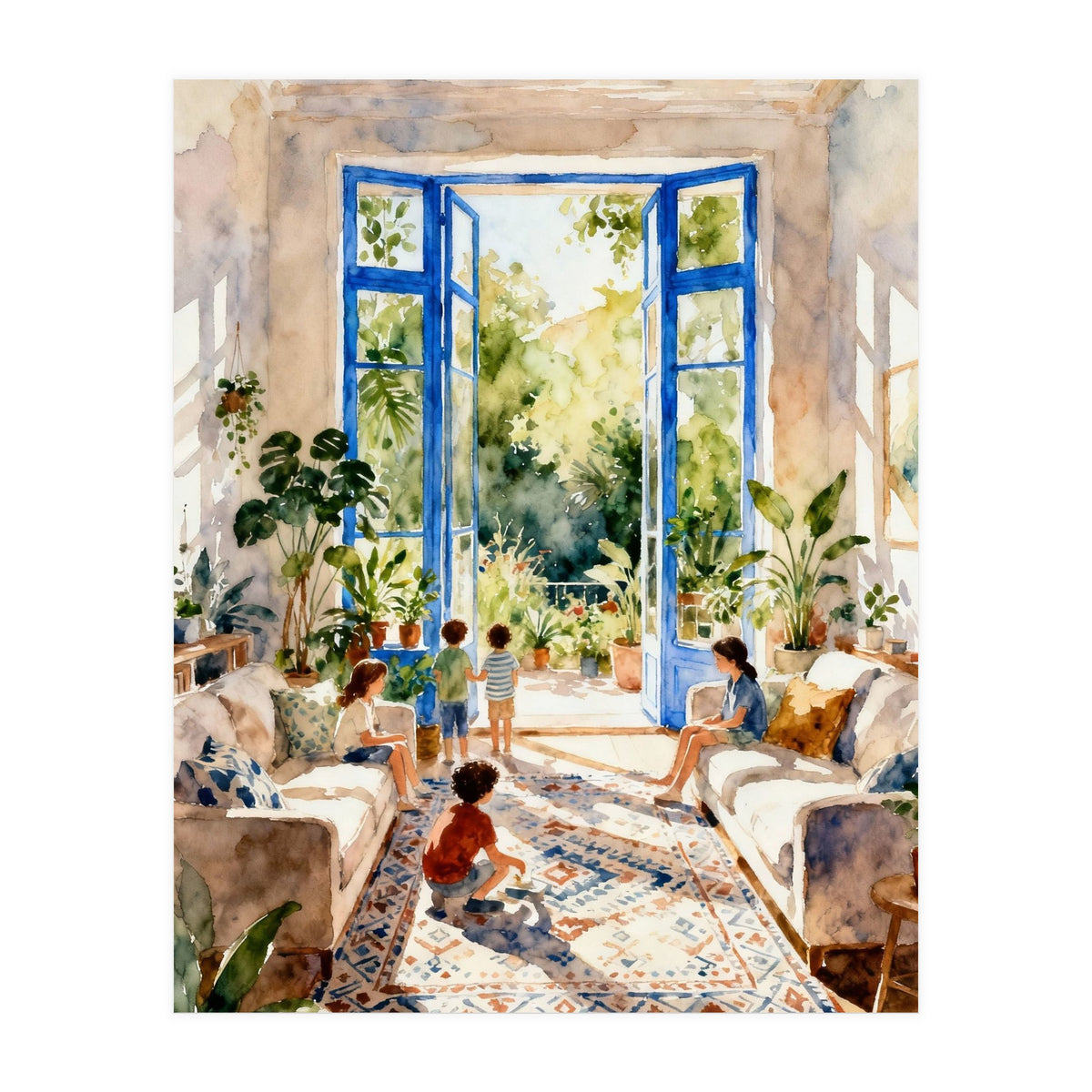 Matisse Inspired Family Room (Print Only)