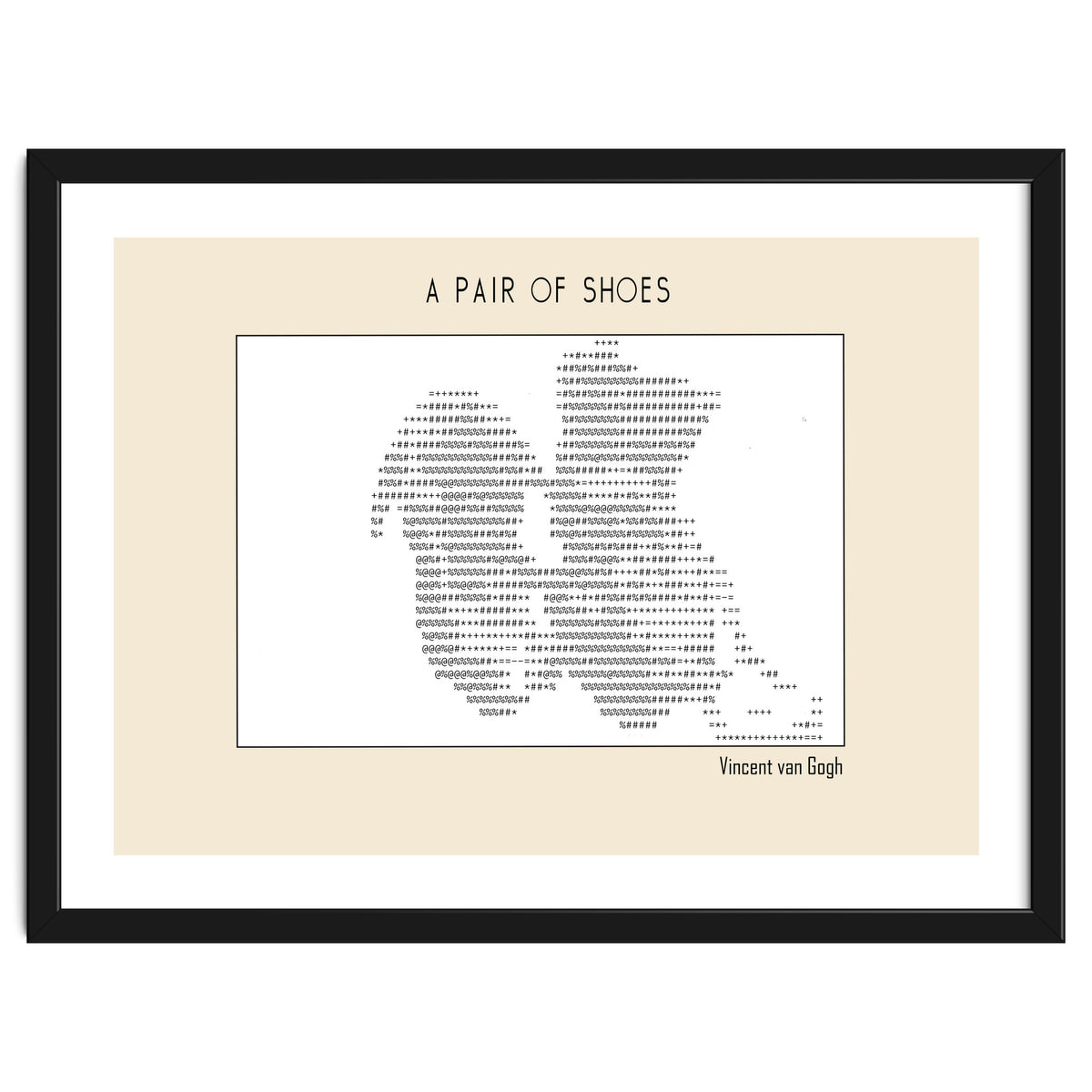 a pair of shoes (1886) – Vincent van Gogh(ascii art)