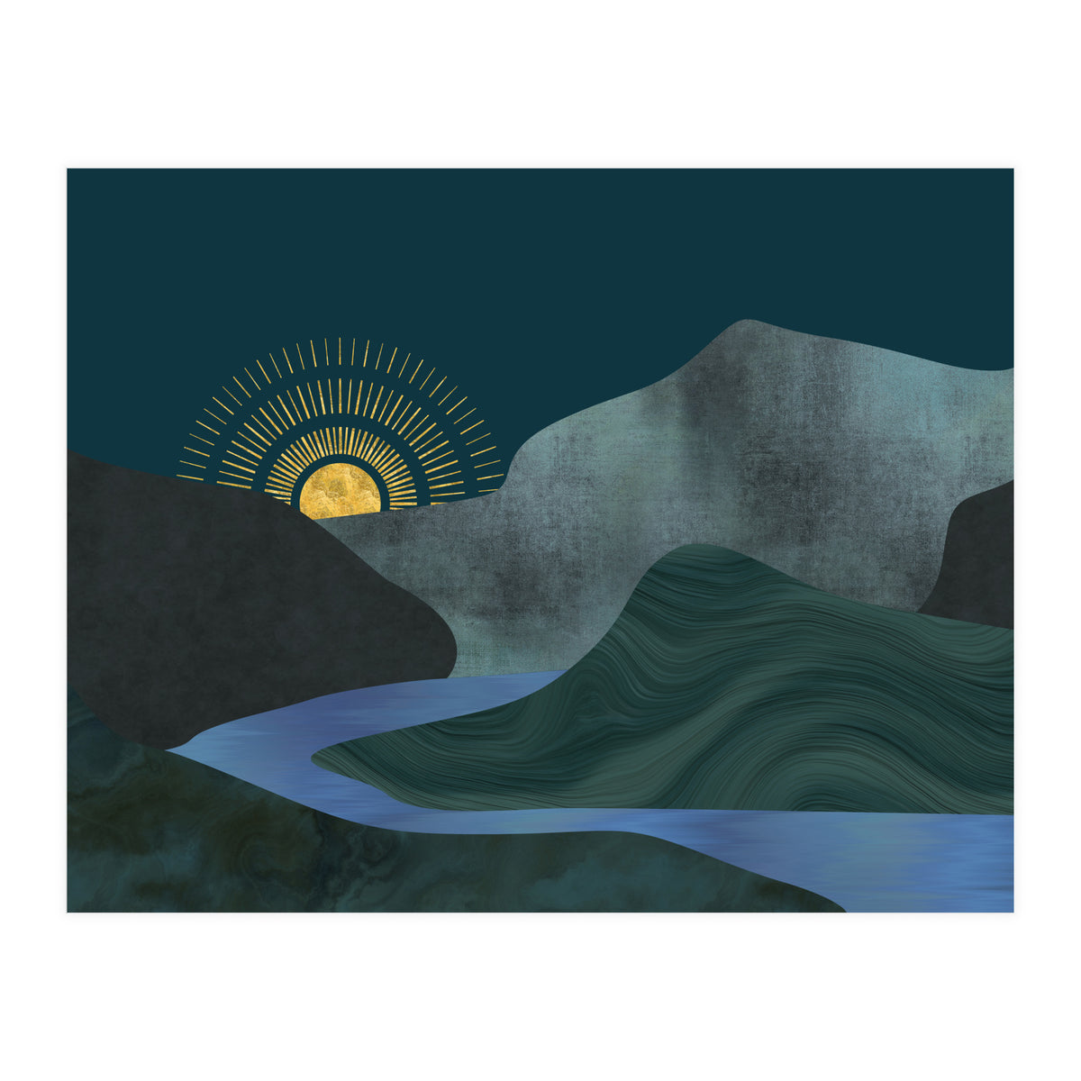 Abstract Landscape Sunrise (Print Only)