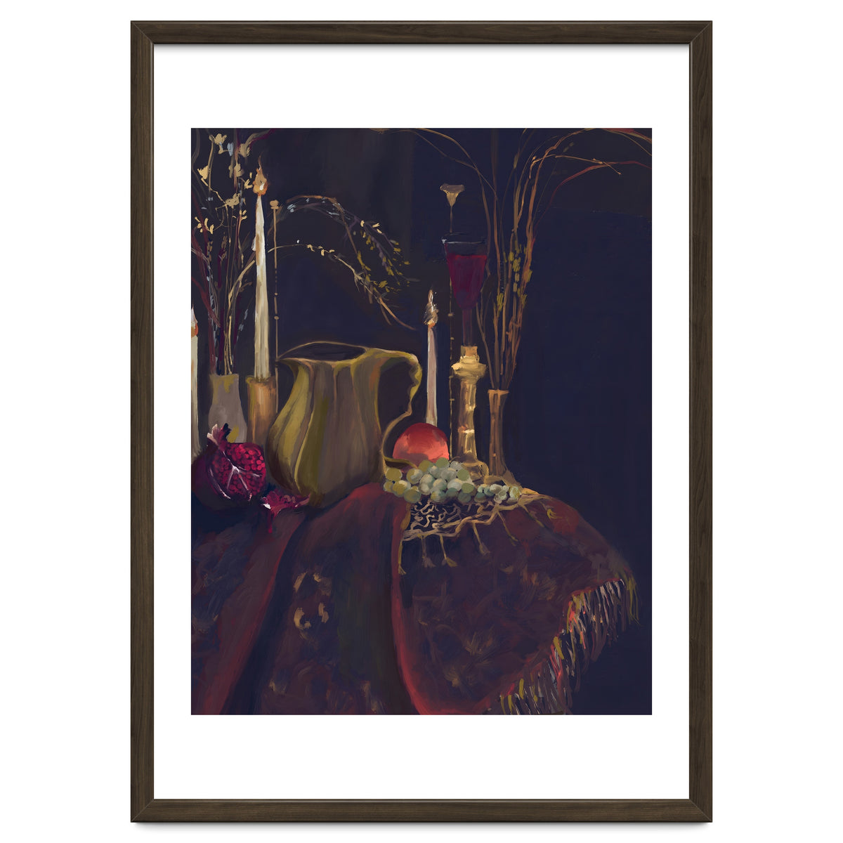 Dark Baroque Table still life moody still life oils