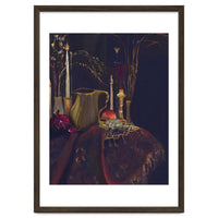 Dark Baroque Table still life moody still life oils