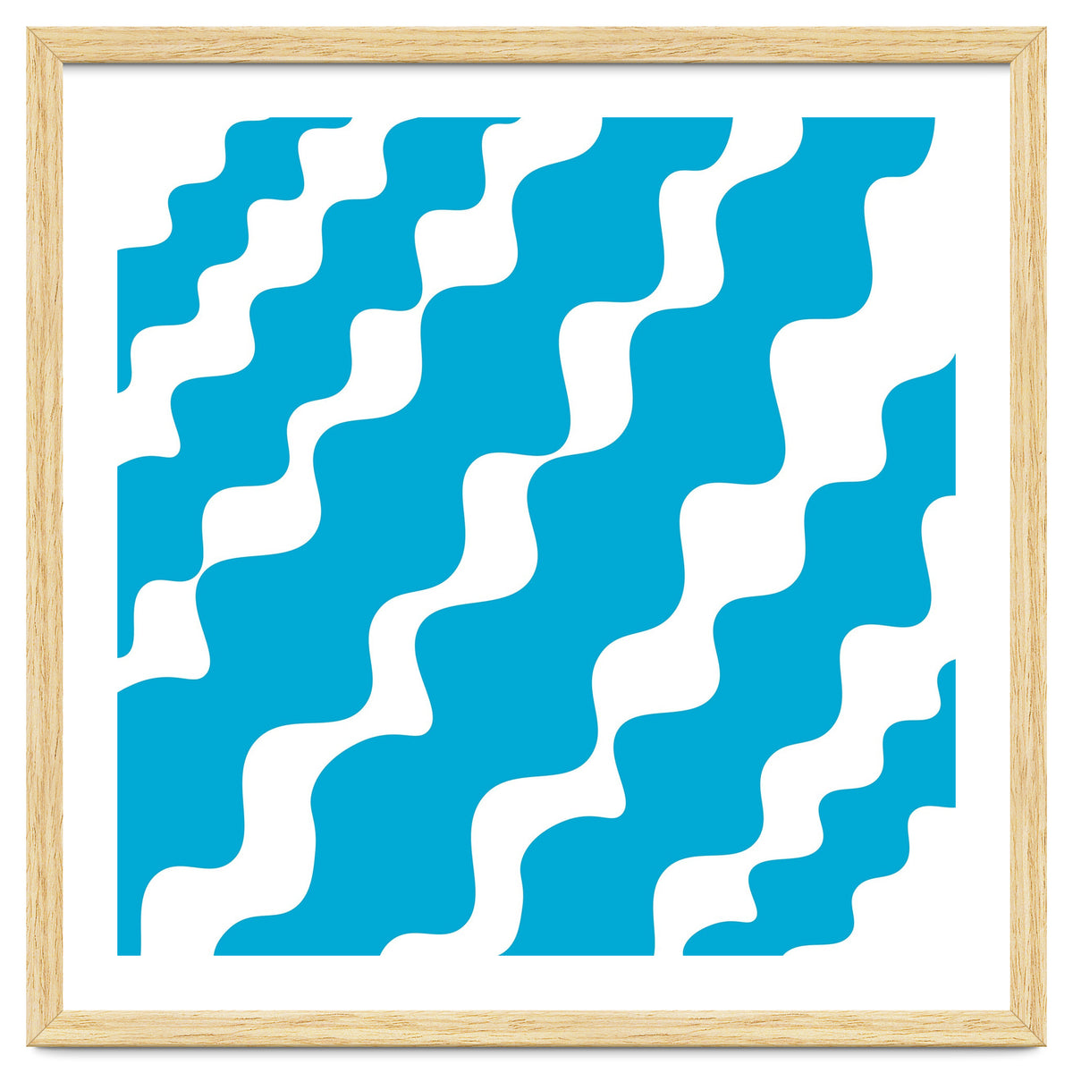 Slanting Blue Wavy Pattern