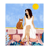 Butterscotch, Cats Pets Cat Mom Watercolor Painting, Pet Parent Animals Quirky Bohemian (Print Only) thumbnail