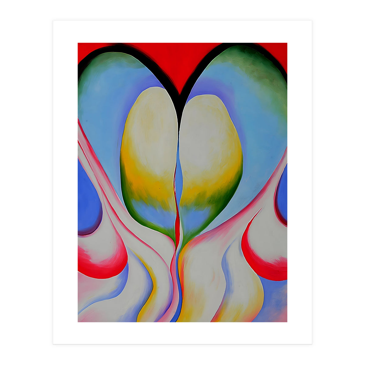 Georgia O’Keeffe – Series 1, No. 8 (1918) | Expressive Abstract Watercolor of Organic Rhythm and Modernist Form (Print Only)