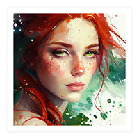 Watercolor Little Mermaid (Print Only)