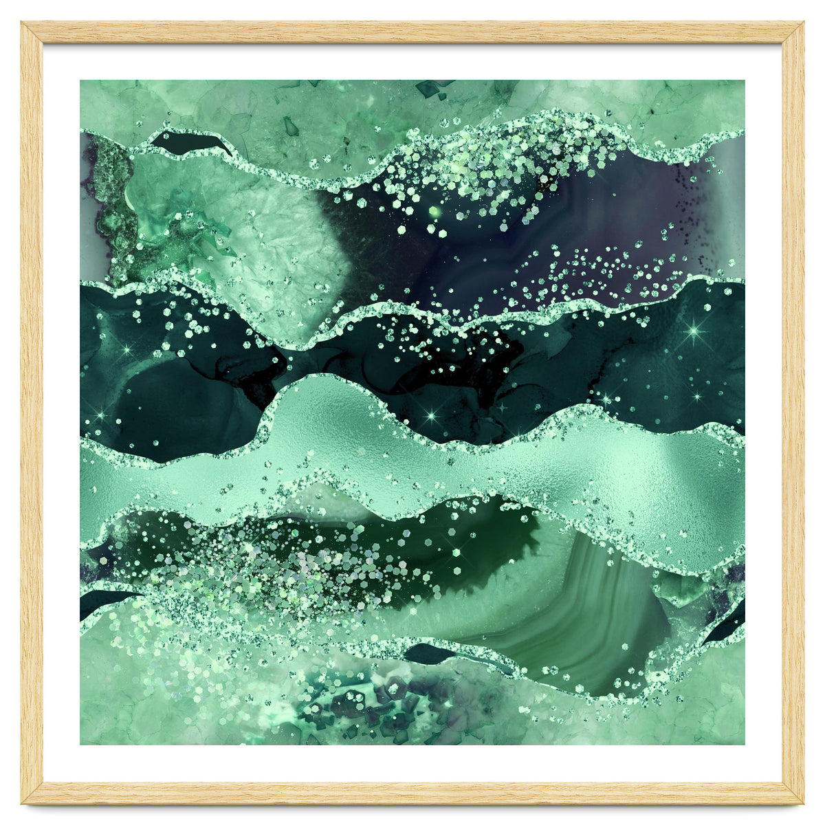 Emerald Glitter Agate Texture 06