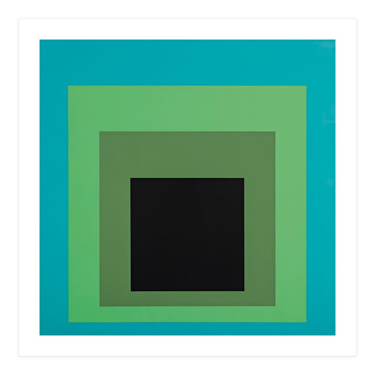 JOSEF ALBERS - HOMAGE TO THE SQUARE GREEN BLACK (Print Only)