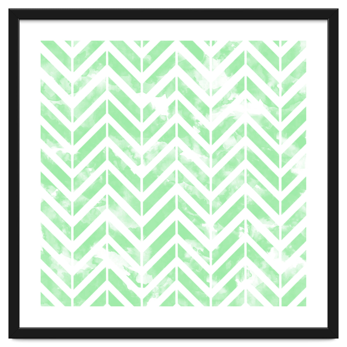 Shabby Green Chevron