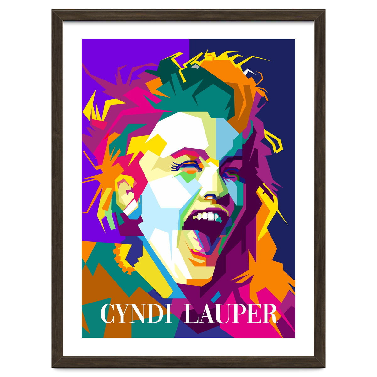 Cindy Lauper 80s Retro Singer Art WPAP