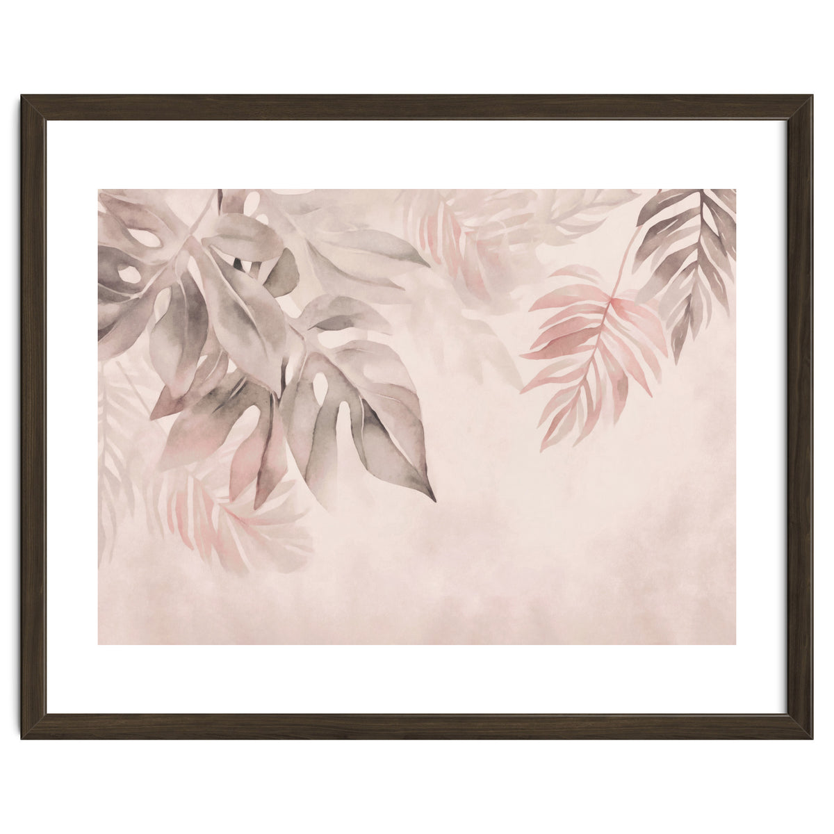 Gentle Leaf Tropical Whispers Watercolor Blush