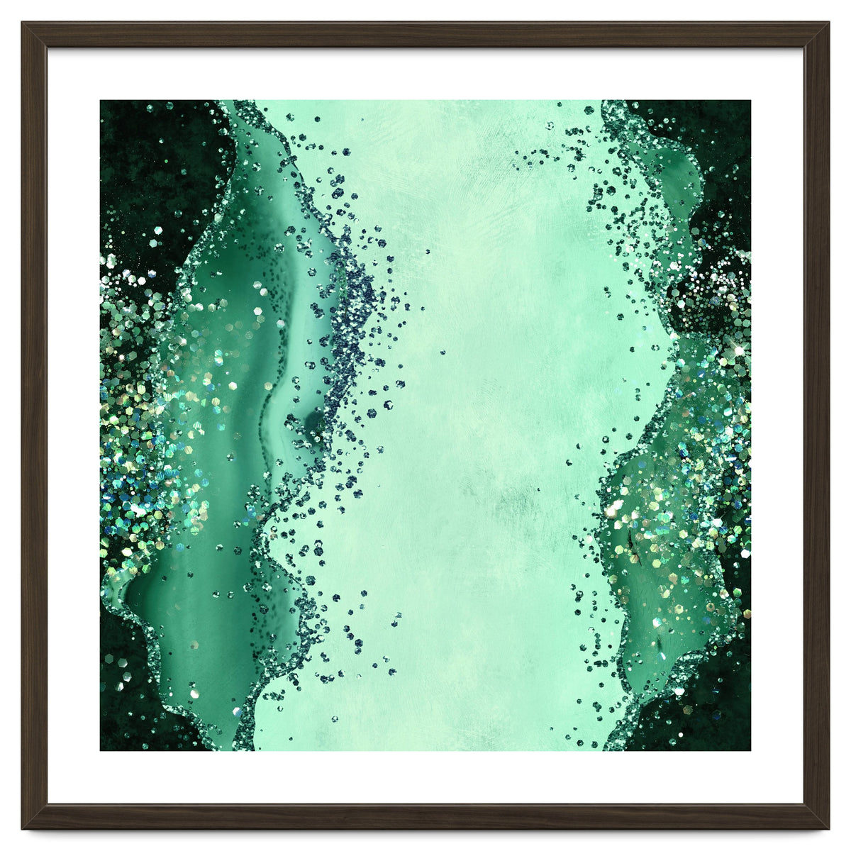 Emerald Glitter Agate Texture 01