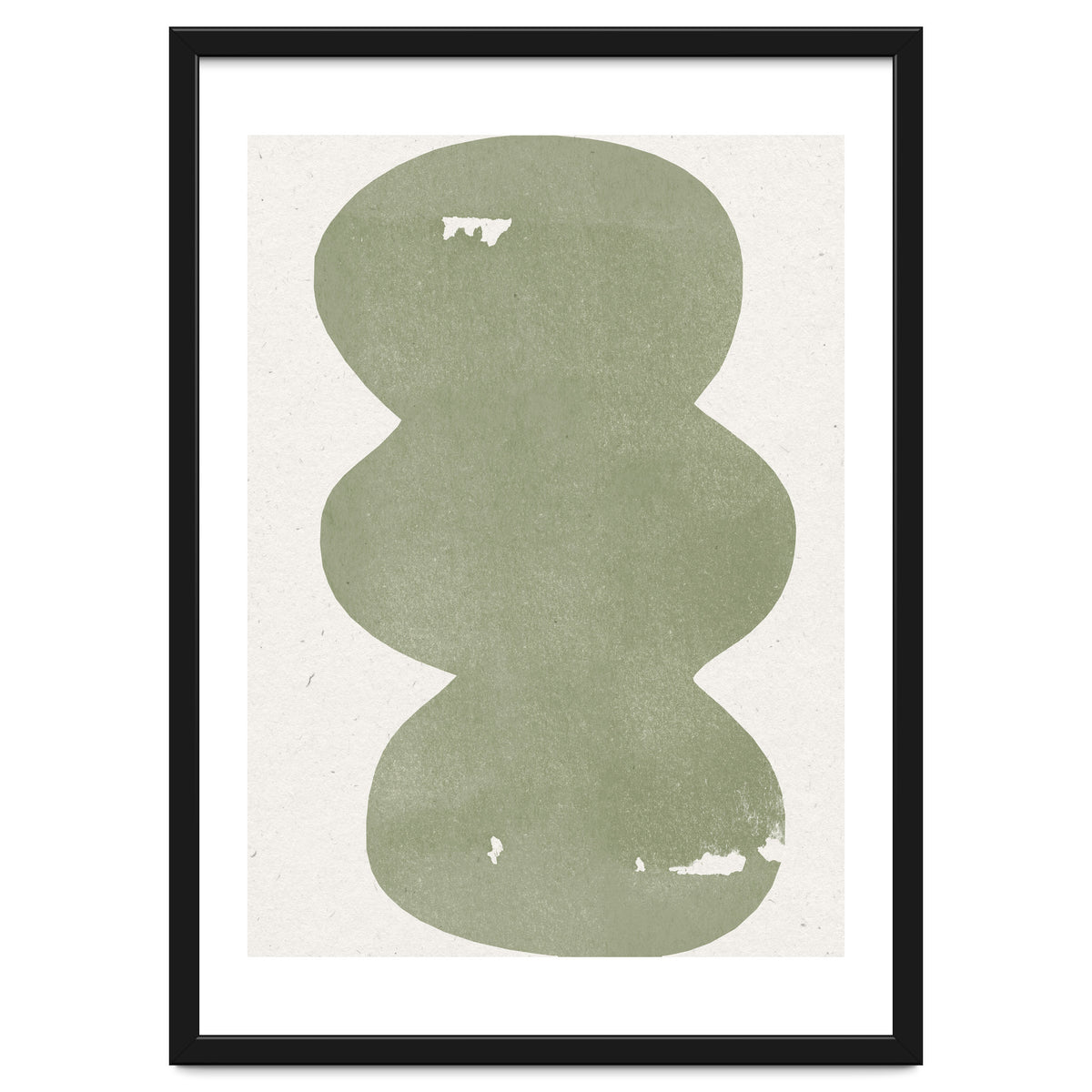 GREEN WATERCOLOR SHAPES NO.2